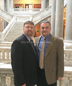Shane Wallingford and Lewis County Judge Executive Todd Ruckel.