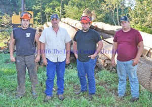 Derrick, Rick, Allen and Randy Butler comprise Butler and Sons Logging. The company has been named Logger of the Year by Glatfelter. - Dennis Brown Photo