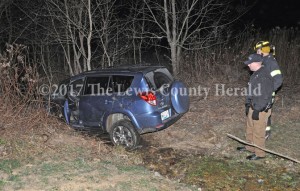 Deputies are investigating this accident at Tollesboro on Friday night. - Dennis Brown Photo