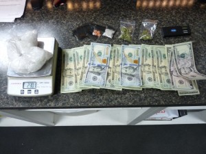 Saturday night's seizure included money, ice, other drugs and drug paraphernalia.